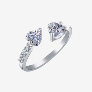 Floral platinum and diamond ring